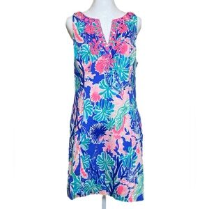 Lilly Pulitzer Gabby Shift Dress Multi Jet Stream Size 8